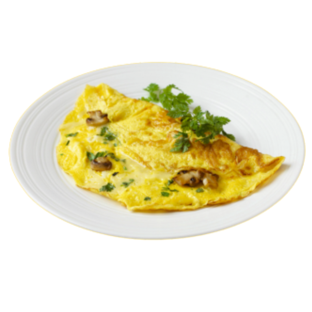 Mushroom Omelette with Paratha